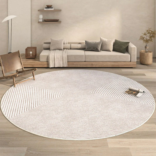 Minimalistisch rond vloerkleed