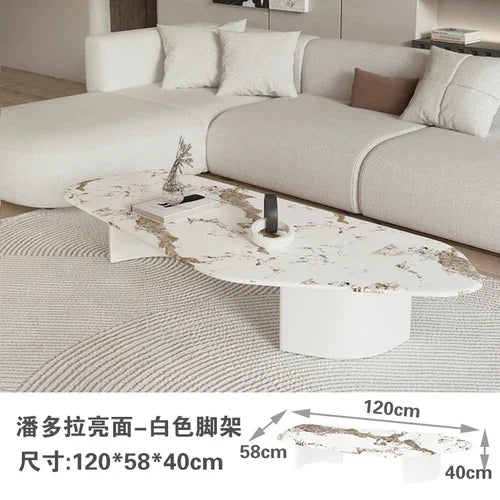 Modern Design Coffee Table Black Low Irregular Low Marble Nordic Side Table Hotel Apartamento Mesa Auxiliar Furniture For Home
