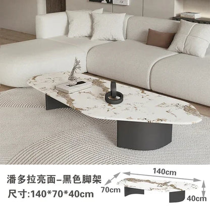 Modern Design Coffee Table Black Low Irregular Low Marble Nordic Side Table Hotel Apartamento Mesa Auxiliar Furniture For Home