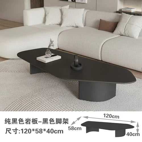 Modern Design Coffee Table Black Low Irregular Low Marble Nordic Side Table Hotel Apartamento Mesa Auxiliar Furniture For Home