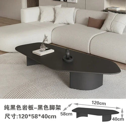Modern Design Coffee Table Black Low Irregular Low Marble Nordic Side Table Hotel Apartamento Mesa Auxiliar Furniture For Home