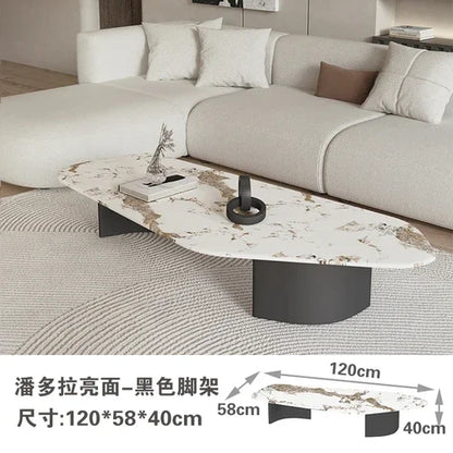 Modern Design Coffee Table Black Low Irregular Low Marble Nordic Side Table Hotel Apartamento Mesa Auxiliar Furniture For Home