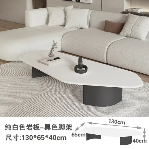 Modern Design Coffee Table Black Low Irregular Low Marble Nordic Side Table Hotel Apartamento Mesa Auxiliar Furniture For Home