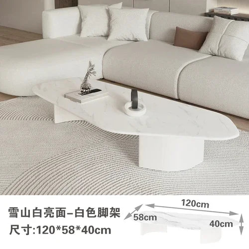 Modern Design Coffee Table Black Low Irregular Low Marble Nordic Side Table Hotel Apartamento Mesa Auxiliar Furniture For Home