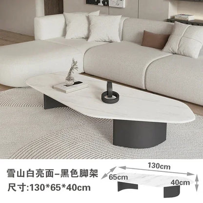 Modern Design Coffee Table Black Low Irregular Low Marble Nordic Side Table Hotel Apartamento Mesa Auxiliar Furniture For Home