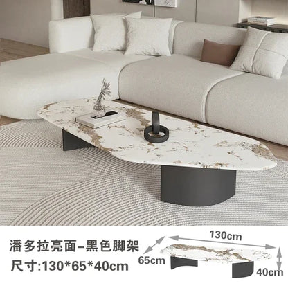 Modern Design Coffee Table Black Low Irregular Low Marble Nordic Side Table Hotel Apartamento Mesa Auxiliar Furniture For Home
