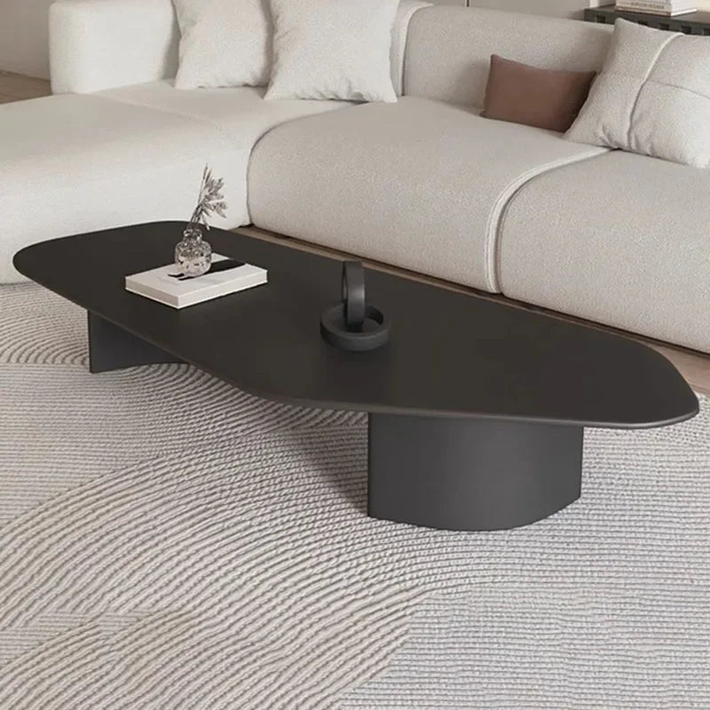 Modern Design Coffee Table Black Low Irregular Low Marble Nordic Side Table Hotel Apartamento Mesa Auxiliar Furniture For Home