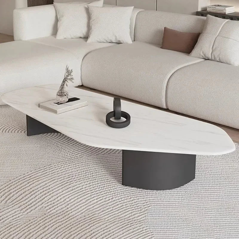 Modern Design Coffee Table Black Low Irregular Low Marble Nordic Side Table Hotel Apartamento Mesa Auxiliar Furniture For Home