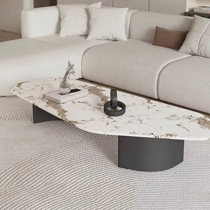 Modern Design Coffee Table Black Low Irregular Low Marble Nordic Side Table Hotel Apartamento Mesa Auxiliar Furniture For Home