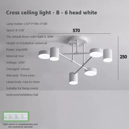 Modern LED Ceiling Chandelier White 6 Heads Hanging Lamp Light  For Ceiling Dining Living Rooms Bedroom Hall Home Decor Fixtures