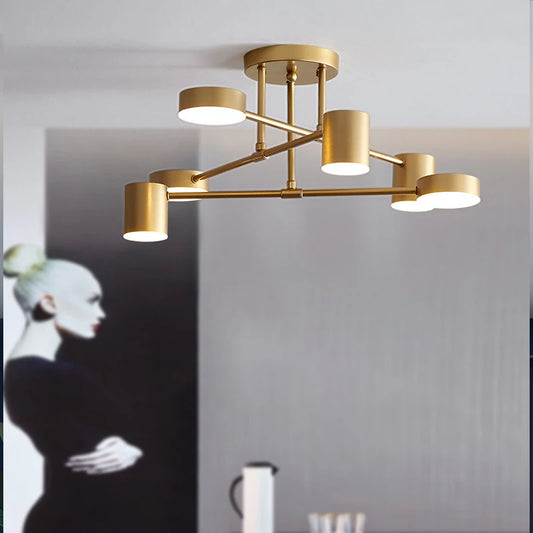 Modern LED Ceiling Chandelier White 6 Heads Hanging Lamp Light  For Ceiling Dining Living Rooms Bedroom Hall Home Decor Fixtures