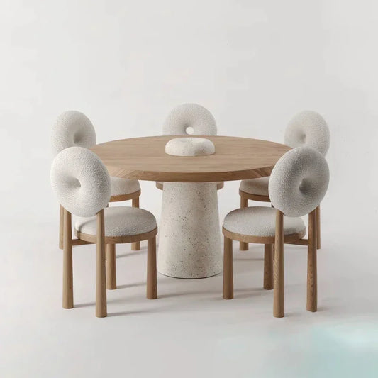 Ronde eettafel Naturel stone