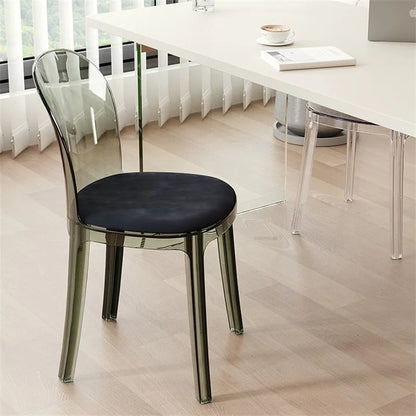 Nordic Acrylic Dining Table Chairs for Home Designer Transparent Chairs Ins Furniture Backrest Desk Chairs Bedroom Makeup Stool