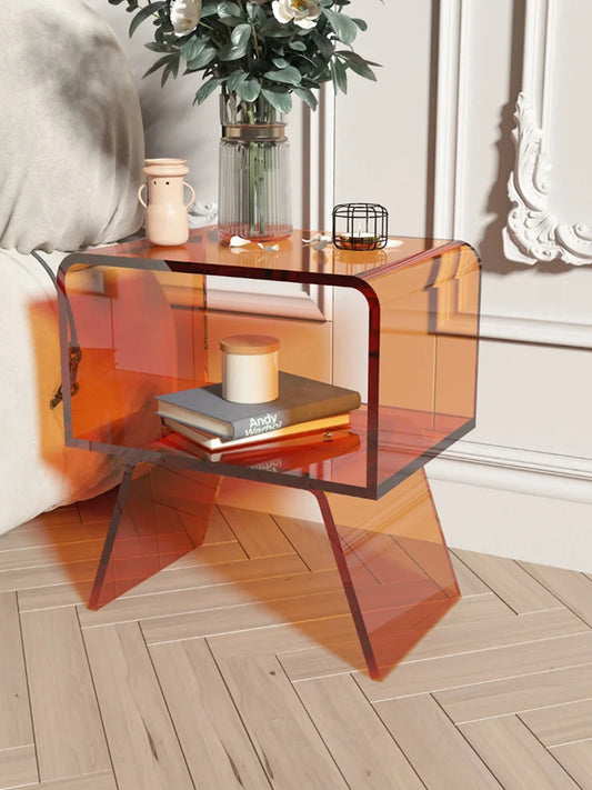 Nordic Furniture Acrylic Coffee Table Living Room Furniture Transparent Sofa Side Table Creative Home Accessories Bedside Tables