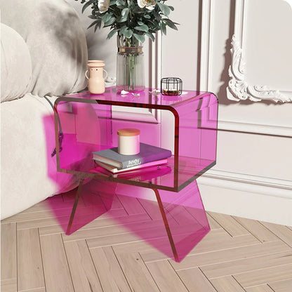 Nordic Furniture Acrylic Coffee Table Living Room Furniture Transparent Sofa Side Table Creative Home Accessories Bedside Tables