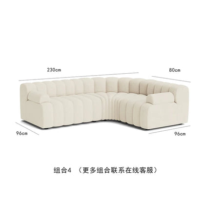 Nordic Modern Modular Sofa Italian Minimalist Internet Famous Piano Key Sofa Creative Designer Curved Sofa Combination