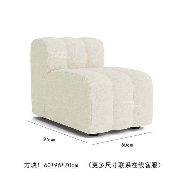 Nordic Modern Modular Sofa Italian Minimalist Internet Famous Piano Key Sofa Creative Designer Curved Sofa Combination
