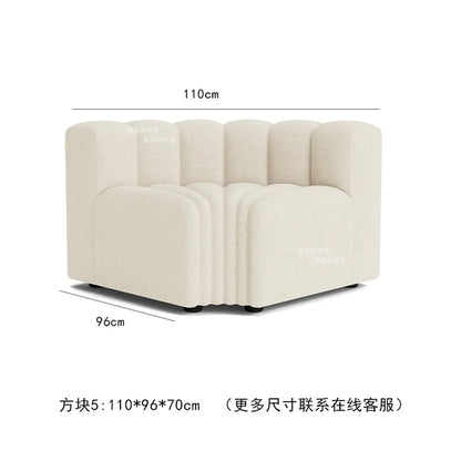 Nordic Modern Modular Sofa Italian Minimalist Internet Famous Piano Key Sofa Creative Designer Curved Sofa Combination