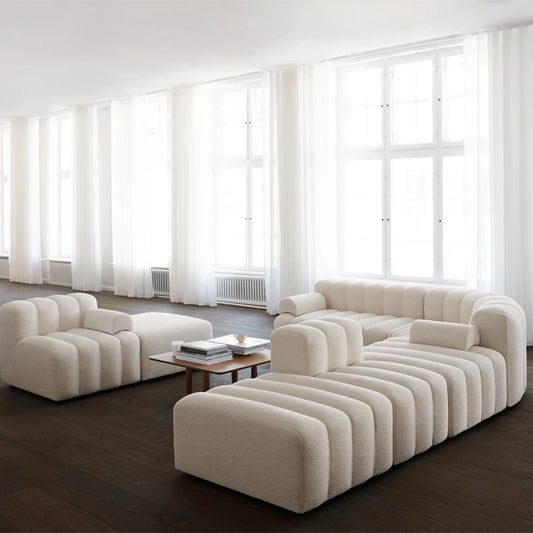 Nordic Modern Modular Sofa Italian Minimalist Internet Famous Piano Key Sofa Creative Designer Curved Sofa Combination