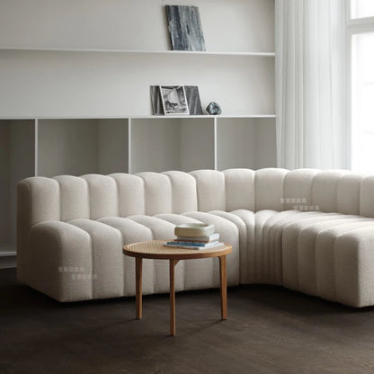 Nordic Modern Modular Sofa Italian Minimalist Internet Famous Piano Key Sofa Creative Designer Curved Sofa Combination