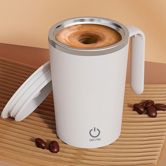 Rotating Magnetic Cup Stainless Steel 400ml Smart Mixer USB Electric Portable Shake Cup Self Stirring Mug for Mixing Coffee/Milk
