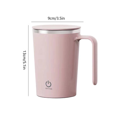 Rotating Magnetic Cup Stainless Steel 400ml Smart Mixer USB Electric Portable Shake Cup Self Stirring Mug for Mixing Coffee/Milk