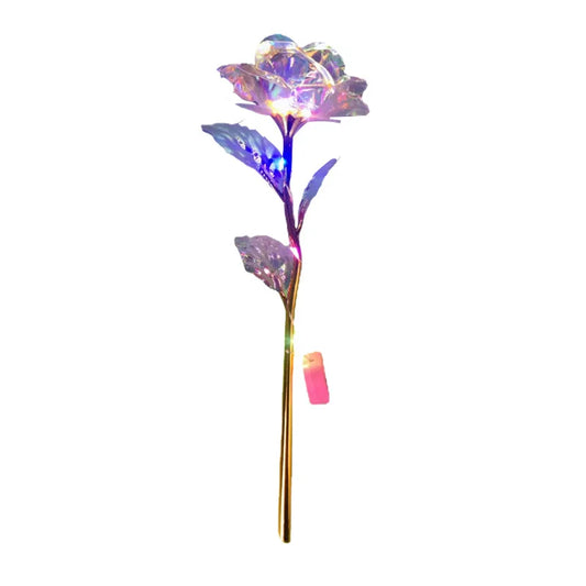 Valentijnsdag Moeder Cadeau 24K Folie Vergulde Rozen Kunstmatige Bloemen Bruiloft Home Decor Liefhebber Verlichting Creatief Interieur Decor