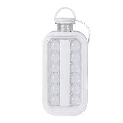 2 In 1 Siliconen Curling Keuken Gadget Creatieve Ijsblokjesbak Hockey Ketel Ijsbal Maker Draagbare Ijsmaker Fles Maakt