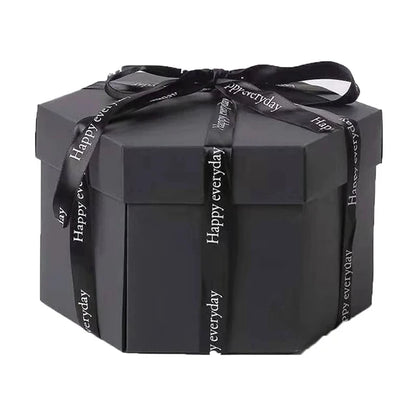 Zeshoek Fotoalbum Doos Doe-Het-Zelf Handgemaakte Verrassing Explosie Bekentenis Paar Bruiloft Liefde Verjaardag Valentijnsdag Creatief Geschenk