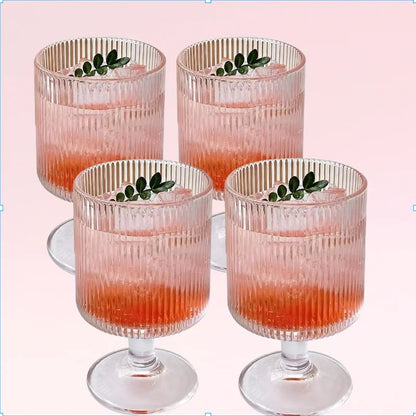 280Ml Verticale Glazen Melktheekop Set Hoogwaardige Glazen Sapcup Ins Stijl Nieuwe Gaomei Hoge Glazen Pc 'S Geschikt Voor Koffie