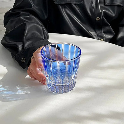 200Ml Star Diamant Geslepen Rock Cup Whisky Cups Huishoudelijke Water Cup Minimalistische Stijl Glas Voor Bar Party Gekleurde Kristallen Glazen Beker