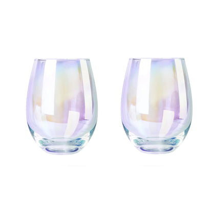 Regenboog Wijnglazen (Set Van 2/Set Van 4)-20 Oz, Grote Iriserende Wijnglazen, Waterglas, Perfect Voor Geschenken, Feest, Huis & Bar