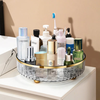 Roterende Cosmetische Organizer Licht Luxe Parfum Huidverzorging Organizer Transparant Make-Up Opbergvak Voor Sieraden Aromatherapie