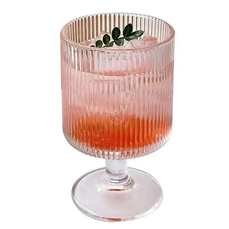 280Ml Verticale Glazen Melktheekop Set Hoogwaardige Glazen Sapcup Ins Stijl Nieuwe Gaomei Hoge Glazen Pc 'S Geschikt Voor Koffie