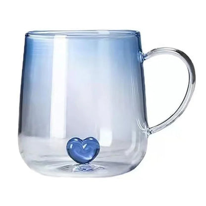 3d Kristal Glas Hart Binnenkop Hoge Borosilicaat Ijskoffie Kopjes Drinkglazen Voor Sap Melk Thee Zomer Drinkwaren
