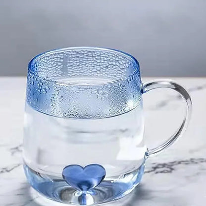 3d Kristal Glas Hart Binnenkop Hoge Borosilicaat Ijskoffie Kopjes Drinkglazen Voor Sap Melk Thee Zomer Drinkwaren