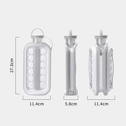 2 In 1 Siliconen Curling Keuken Gadget Creatieve Ijsblokjesbak Hockey Ketel Ijsbal Maker Draagbare Ijsmaker Fles Maakt
