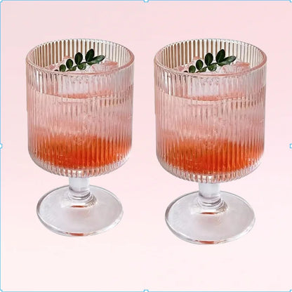 280Ml Verticale Glazen Melktheekop Set Hoogwaardige Glazen Sapcup Ins Stijl Nieuwe Gaomei Hoge Glazen Pc 'S Geschikt Voor Koffie