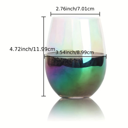 Regenboog Wijnglazen (Set Van 2/Set Van 4)-20 Oz, Grote Iriserende Wijnglazen, Waterglas, Perfect Voor Geschenken, Feest, Huis & Bar