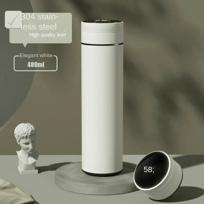 500Ml Slimme Waterfles Rvs Thermos Temperatuur Display Lekvrije Vacuümkolven Koffiekopje Melk Mok Kerstcadeau