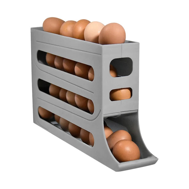 Slide Egg Storage Box Refrigerator Side Door Storage Box Egg Rolling Food Grade Egg Holder Tray Automatic Egg Rolling Egg