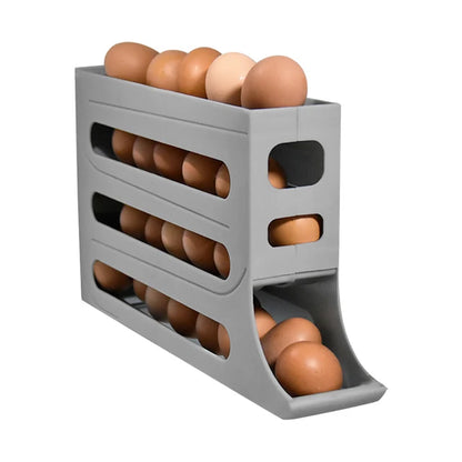 Slide Egg Storage Box Refrigerator Side Door Storage Box Egg Rolling Food Grade Egg Holder Tray Automatic Egg Rolling Egg