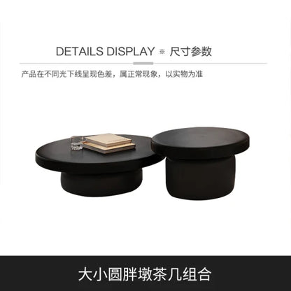 Small Black Coffee Table Designer Set Sofa Tray Aesthetic Round Side Tables Luxury Low Mesa Auxiliar Living Room Accessories