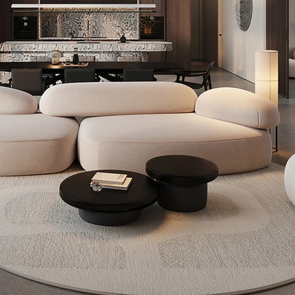 Small Black Coffee Table Designer Set Sofa Tray Aesthetic Round Side Tables Luxury Low Mesa Auxiliar Living Room Accessories