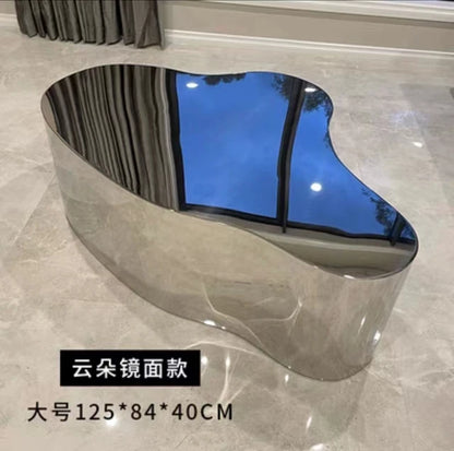 Stainless Steel Mirror Coffee Tables Luxury Living Room Furniture Nordic Designer Corner Table Home Sofa Side Table Decoration