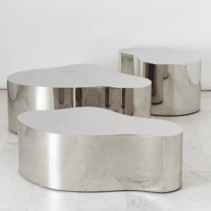 Stainless Steel Mirror Coffee Tables Luxury Living Room Furniture Nordic Designer Corner Table Home Sofa Side Table Decoration
