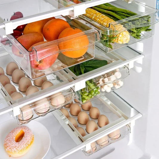 Transparenter Kühlschrank Veranstalter Obst Ei Kühlschrank Aufbewahrung sbox unter Regal Kühlschrank Schublade Box frisch halten Küche Veranstalter