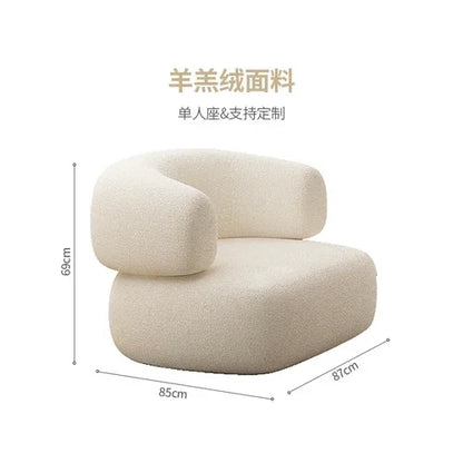 White Comfortable Puff Sofa Luxury Designer Elegant Modern Sofa Bedrooms Soft Reclining Fauteuil Salon Living Room Furniture