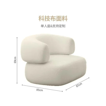 White Comfortable Puff Sofa Luxury Designer Elegant Modern Sofa Bedrooms Soft Reclining Fauteuil Salon Living Room Furniture