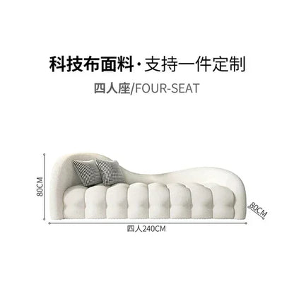 White Comfortable Puff Sofa Luxury Designer Elegant Modern Sofa Bedrooms Soft Reclining Fauteuil Salon Living Room Furniture